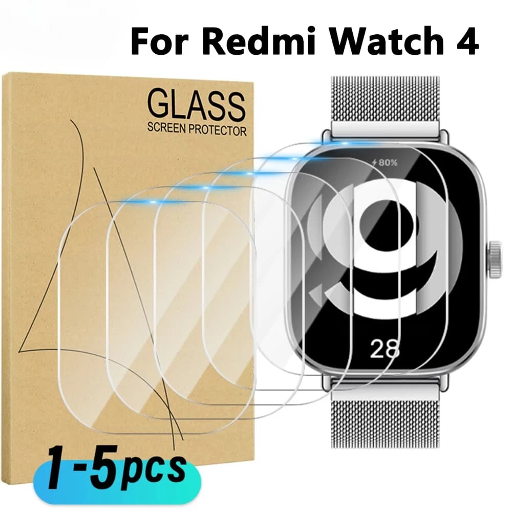Tempered Glass for Xiaomi Redmi Watch 5 Active Smart Watch Screen Protector Anti-Scratch for Mi Redmi Watch 5 4 Prottiecve Film