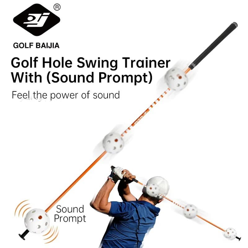 Bastone da pratica per swing con palline vuote da golf: versione corta, comprendere la forza dell'oscillazione attraverso il suono