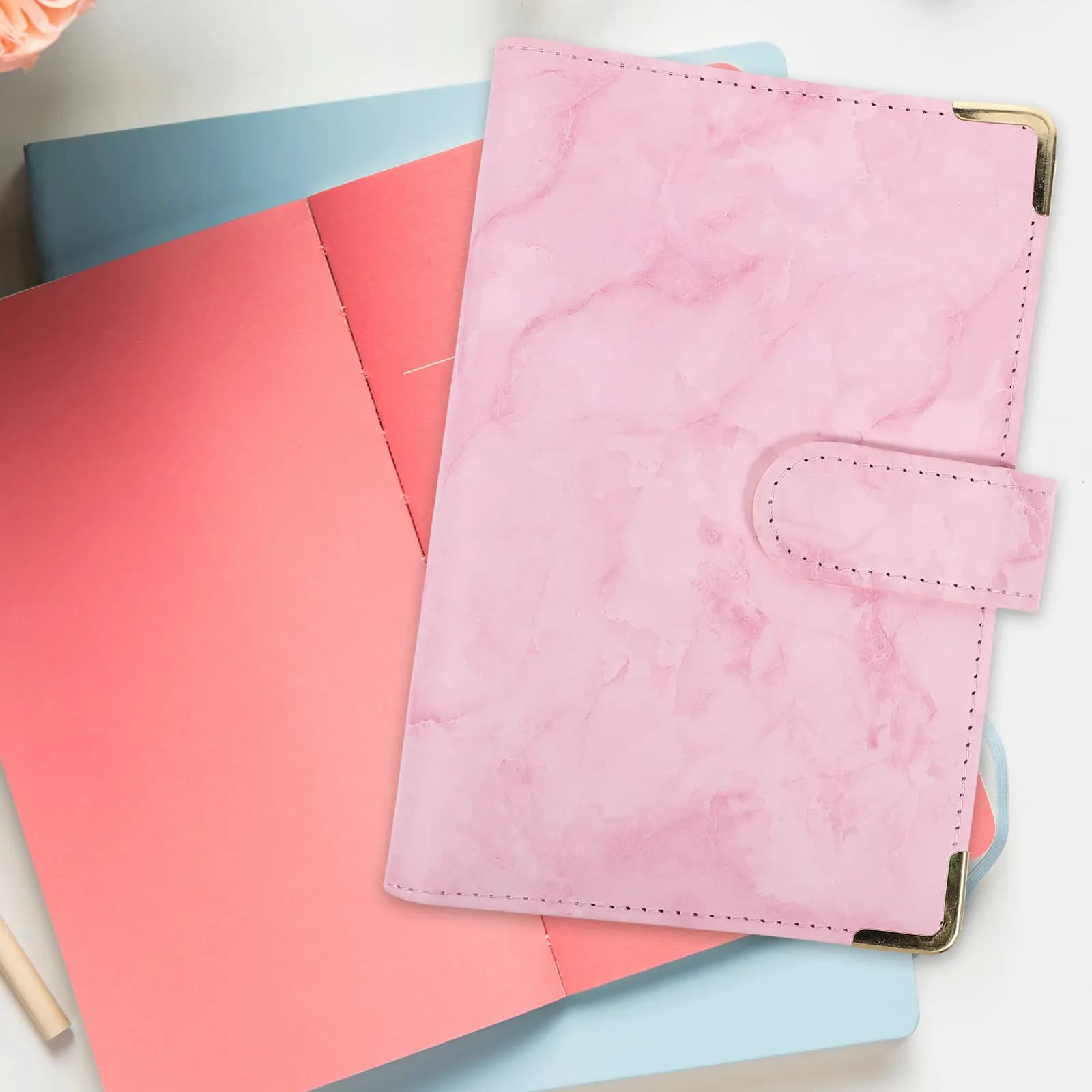 Copertina per raccoglitore A6 a 6 anelli in PU Premium, per agenda, taccuino, registro contanti, diario, album di ricordi, scrapbook