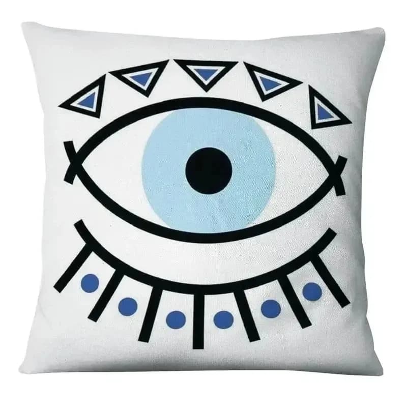 Evil Eye Square throw pillow cover with short plush print for living room sofa decoration cushion cover pillow covers decorative