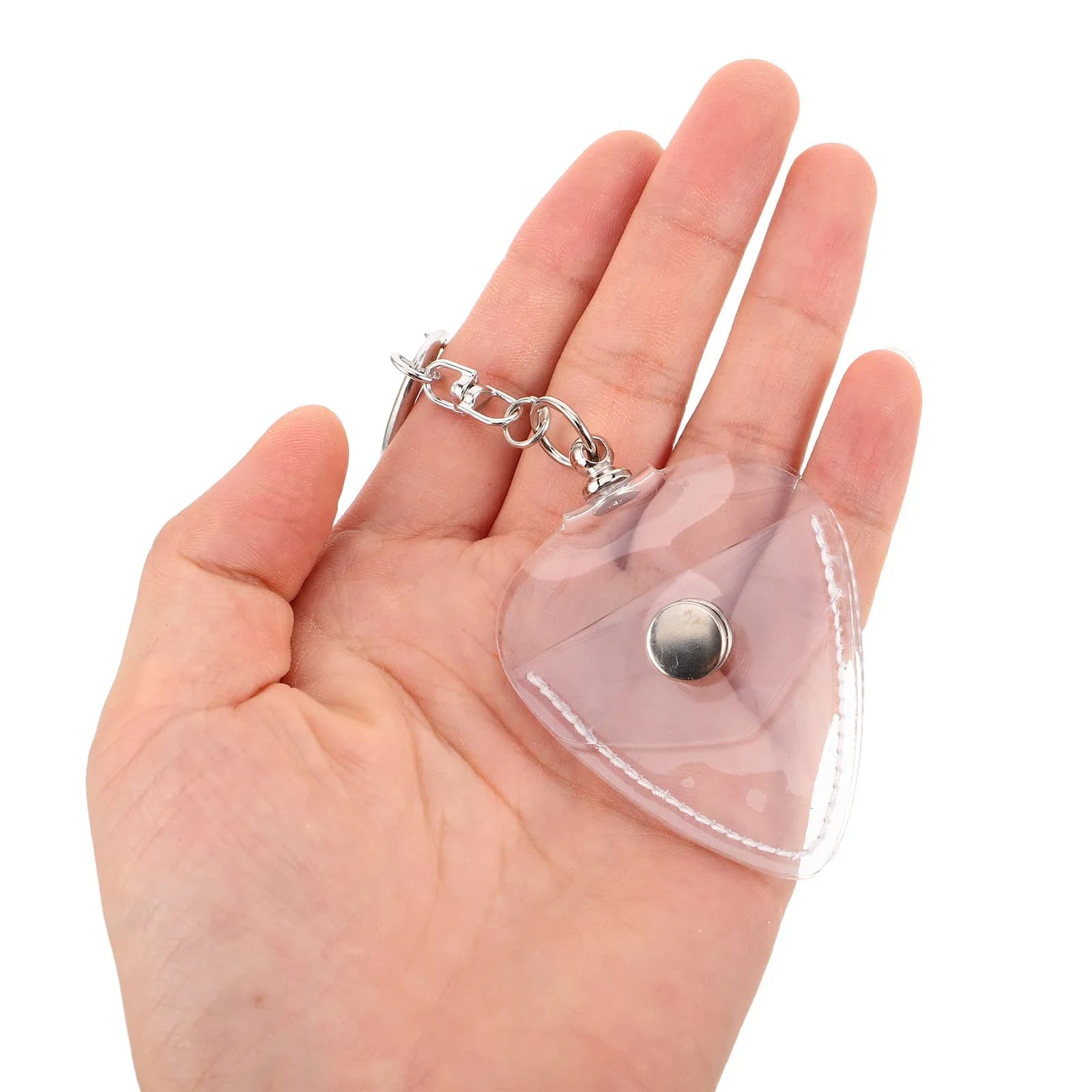 Portachiavi Portatile Trasparente per Plettri da Chitarra, Scatola Leggera per Conservazione Plettri, Design Compatto per Chitarristi all'Aperto