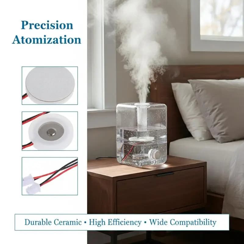 5 pz. Piastre Atomizzatrici di Ricambio da 16mm per Nebulizzatore, Pellicola Ultrasonica Fai-da-te per Trasmettitore Idratante per Piante da Interno e Ufficio