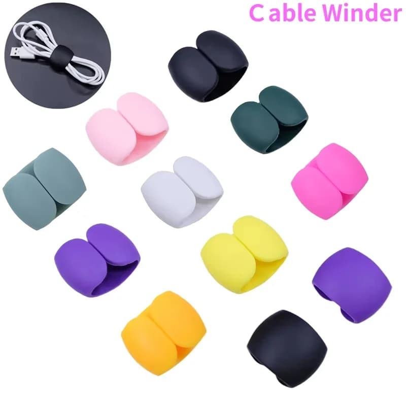 Clip per la gestione dei cavi da 5-20 pezzi, supporti per cavi di ricarica, design anti-groviglio, avvolgicavo USB per scrivania/auto/viaggio, organizer per cavi