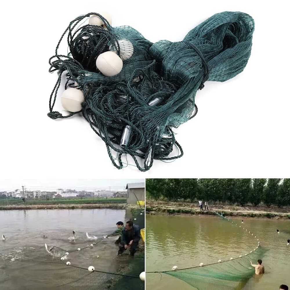 Trappola per pesci da pesca trasparente Rete da imbrocco monofilamento Reti di seta in nylon con rete piccola galleggiante