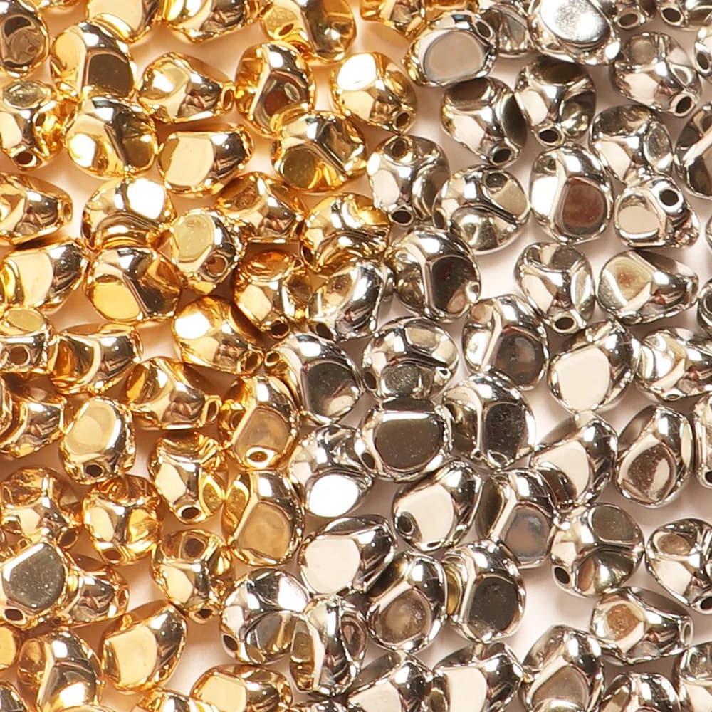 100 Pz 7mm CCB Oro Seme Irregolare Creazione di Gioielli Perline Del Distanziatore Perline Sparse Per Collana FAI DA TE Accessori Perline