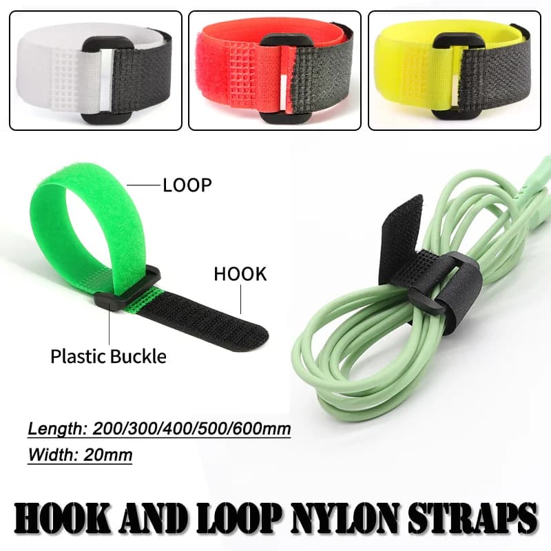 10/50 Pezzi Fascette Riutilizzabili Regolabili in Nylon con Chiusura a Strappo per Cavi, Organizzatore per Casa e Ufficio, Fascette Durevoli per Gestione Cavi