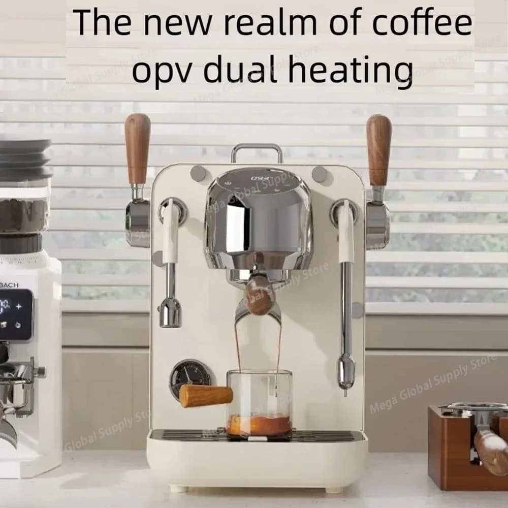7121 Dual Pump OPV Touch Screen Espresso Machine, Semi-Automatic with Constant Temperature Milk Frothing, for Home & Off