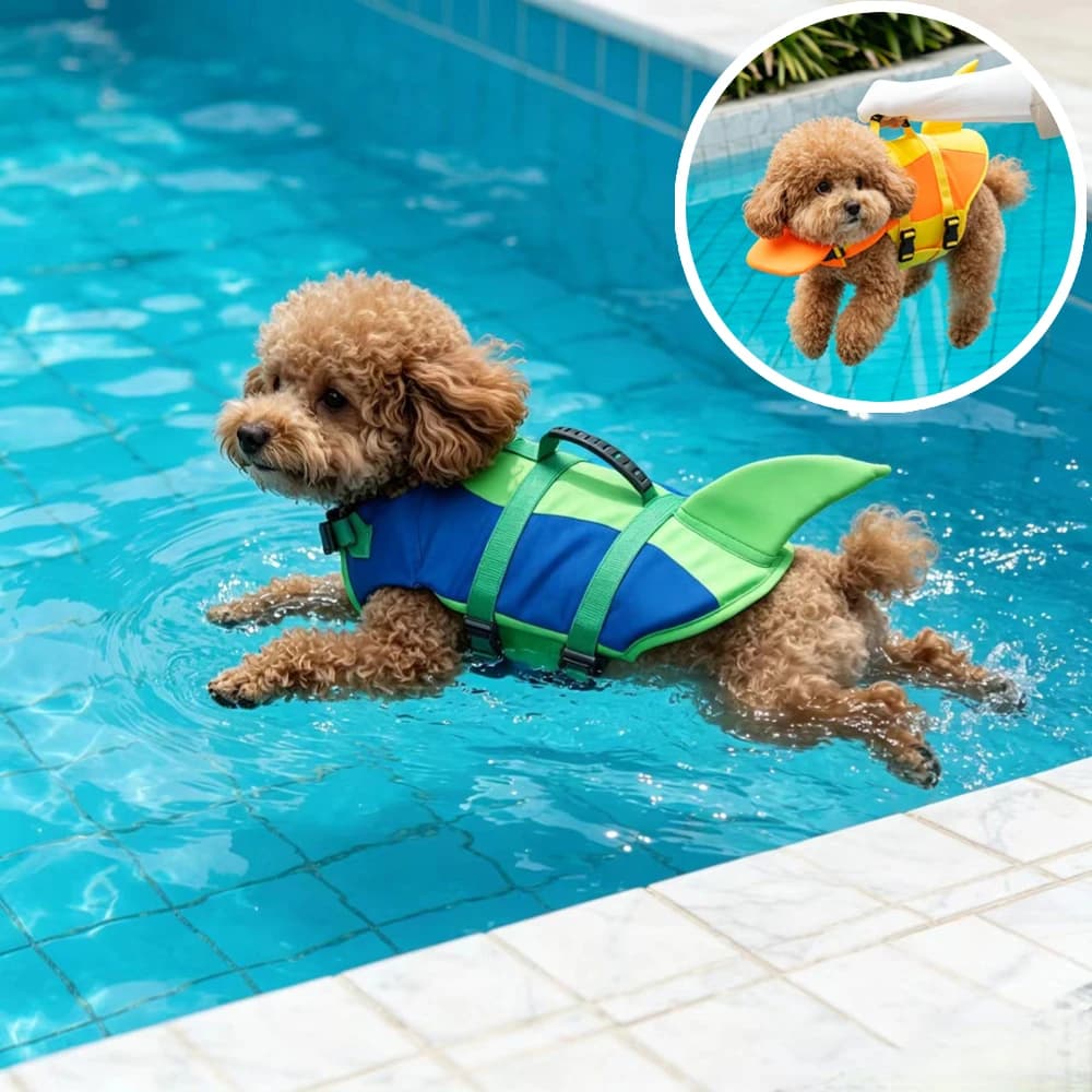 Summer Dog Swimming Safety Vest Life Jacket Waterproof Adjustable Breathable Puppy Float Jacket for Pet Surfing Drifting Boating