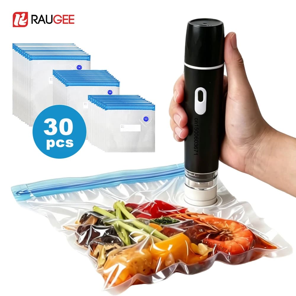 Pompa per sottovuoto elettrica ricaricabile, macchina per sigillatura automatica con sacchetti sottovuoto riutilizzabili per il confezionamento degli alimenti
