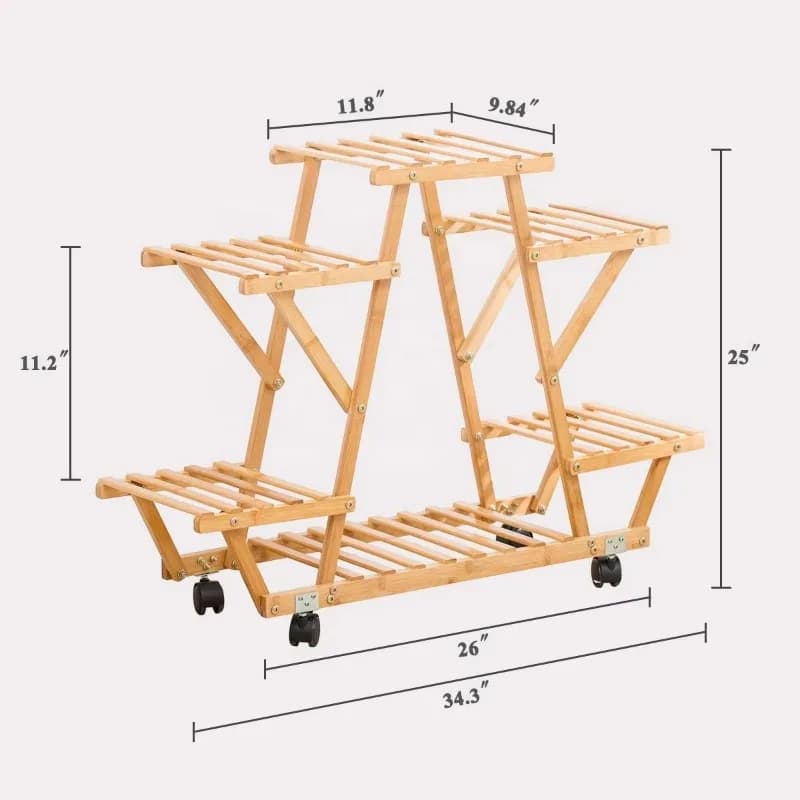 Support for flower pot plants with outdoor multi-storey support