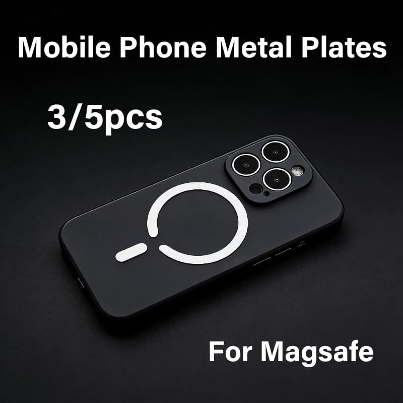 Piastra Metallica Ultra Sottile per Smartphone, Adesivo Posteriore per Supporto Magnetico, Patch in Ferro per Ricarica Wireless MagSafe per iPhone 17