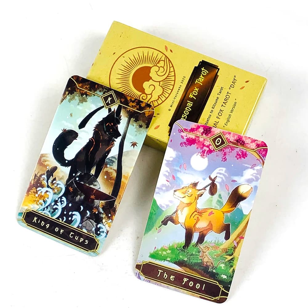Seasonal Fox Tarot Cards Family Gathering Card Game Mysterious Divination Oracle Board Playing Table Games For Beginners