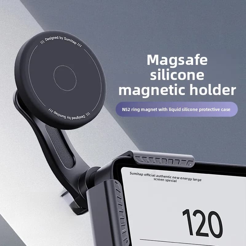 Supporto Universale Magnetico per Ricarica Wireless Auto Compatibile con iPhone MagSafe, Ricarica Rapida, Rotazione a 360 Gradi, per Bocchette Aria e Cruscotto