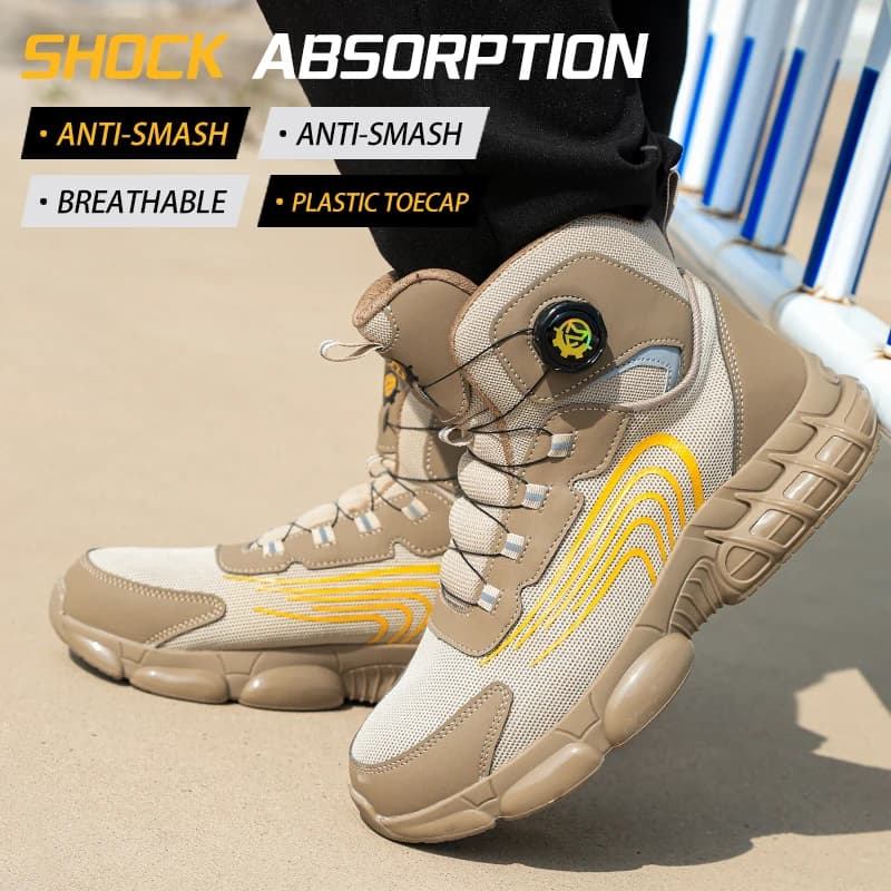 Scarpe antinfortunistiche senza lacci, anti-schiacciamento, anti-perforazione, antiscivolo, scarpe protettive, scarpe da lavoro, stivali industriali e minerari