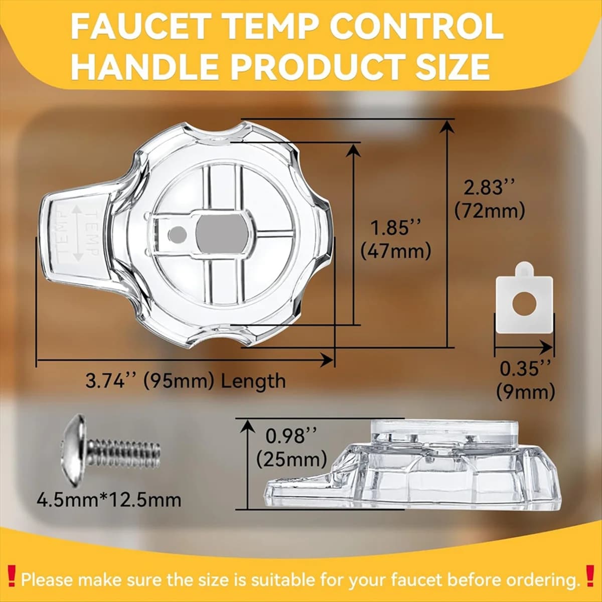 A002 MXT11 Temperature and Volume Handles Compatible with Mixet Tub and Shower Knob Replacement Shower Volume Control Handle