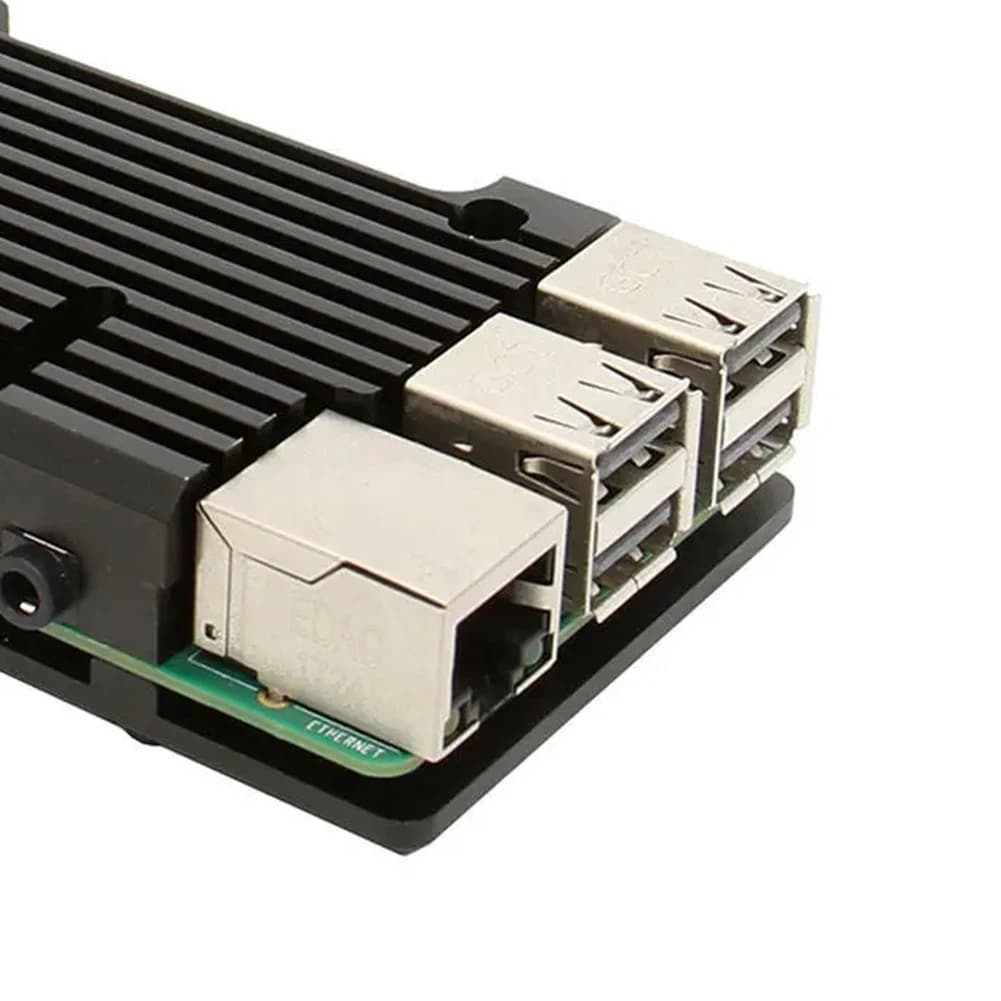 Custodia in alluminio per Raspberry Pi 3 Modello B B+ con doppia ventola di raffreddamento
