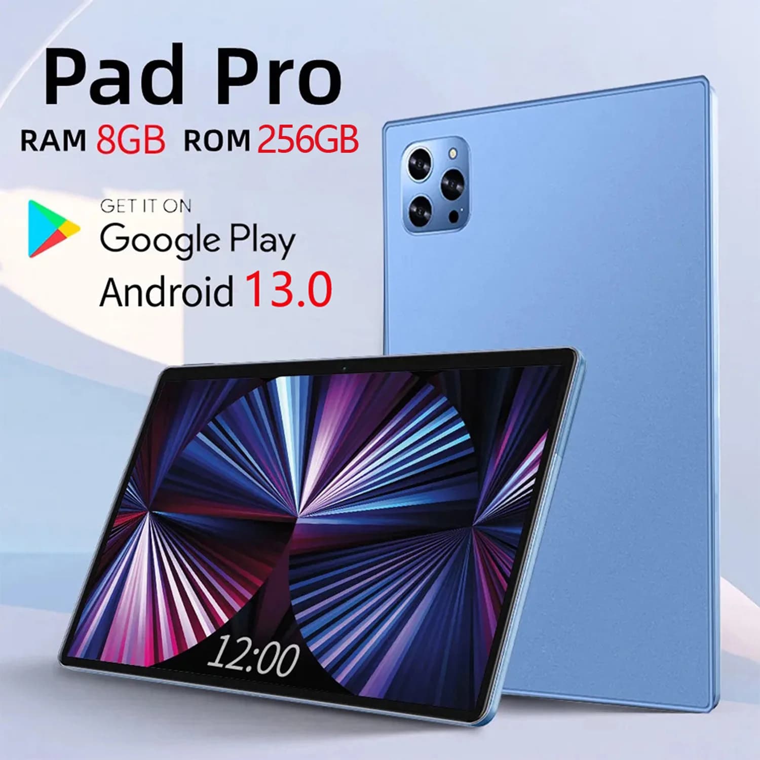 Nuovi Arrivi Tablet PC 10.1 Pollici 8GB RAM 256GB ROM Android 13 Deca Core Dual 4G LTE Internet Dual 5G WiFi Schermo HD Batteria 8000mAh