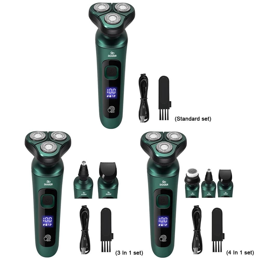 Men Electric Travel Shaver USB Charging Three-head Floating Razor Washable Rechargeable Shaver Face Beard Trimmer Car Home Razor