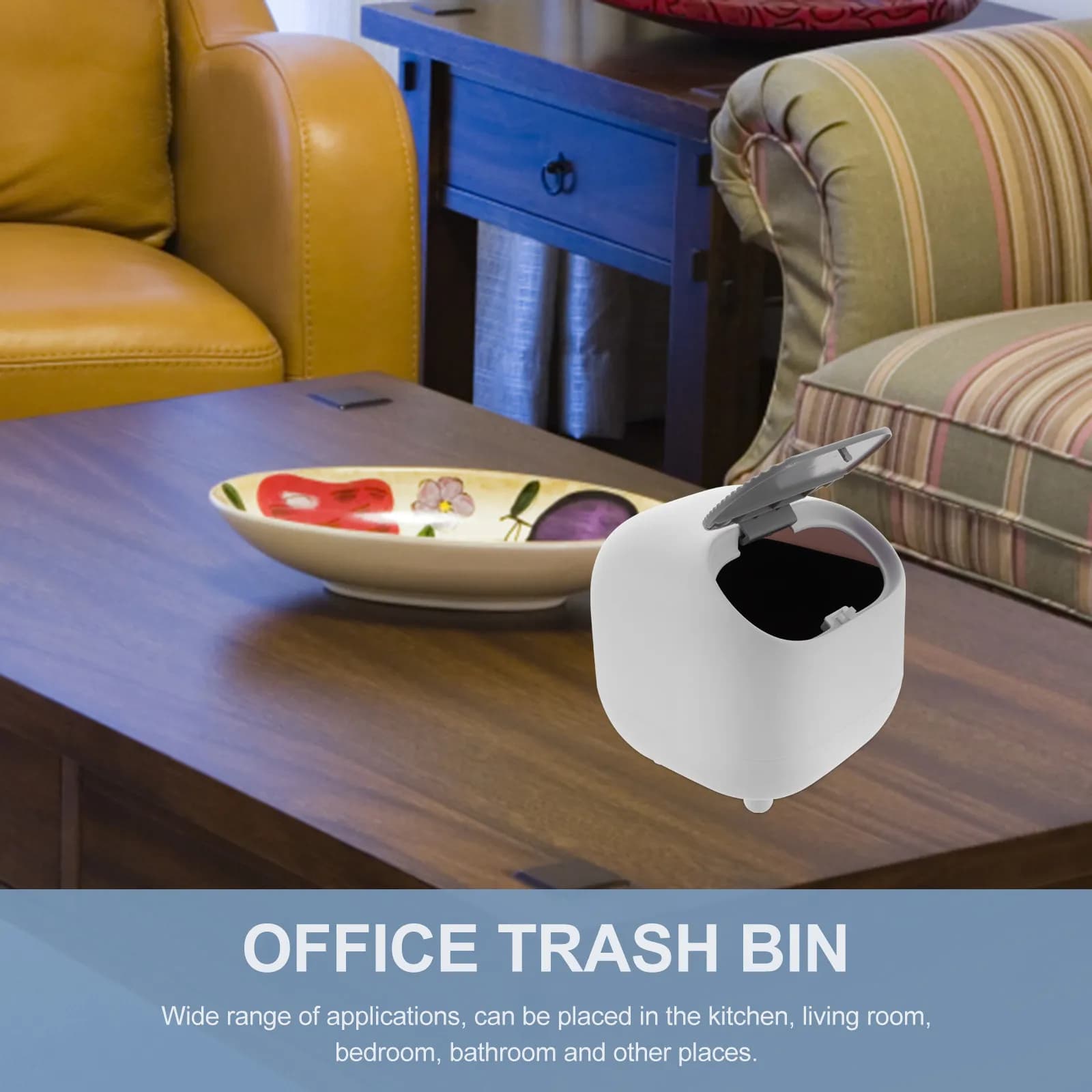 Cestino per Rifiuti Decorativo Compatto, Bidone della Spazzatura da Scrivania e Comodino, Contenitore per Rifiuti per Cucina e Soggiorno