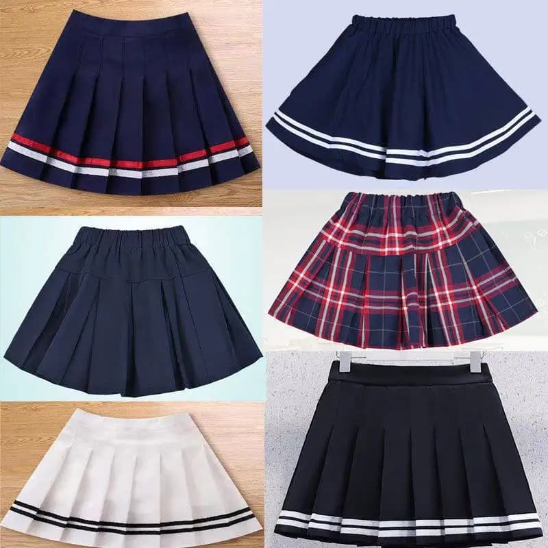 Nuova gonna a pieghe a quadri rossa JK per ragazze adolescenti, estate 2026, con pantaloncini di sicurezza, sottile, alla moda, per bambini dai 4 ai 12 anni