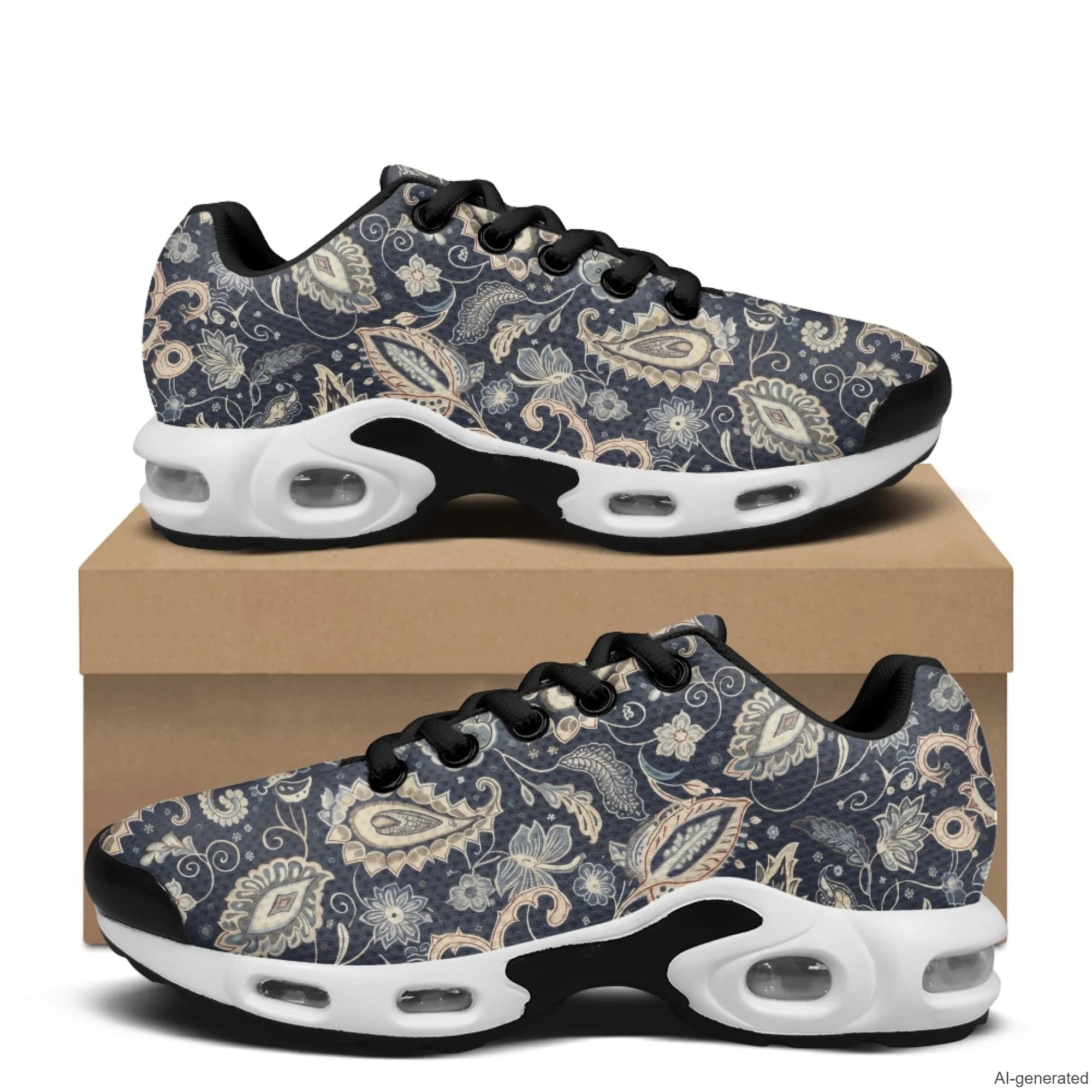 XIXIRIMIDO Air Shoes Cashew Flowers Men's Running Shoes Breathable Mesh Fashion Sneaker for Women Lightweight Work Shoes 36-48