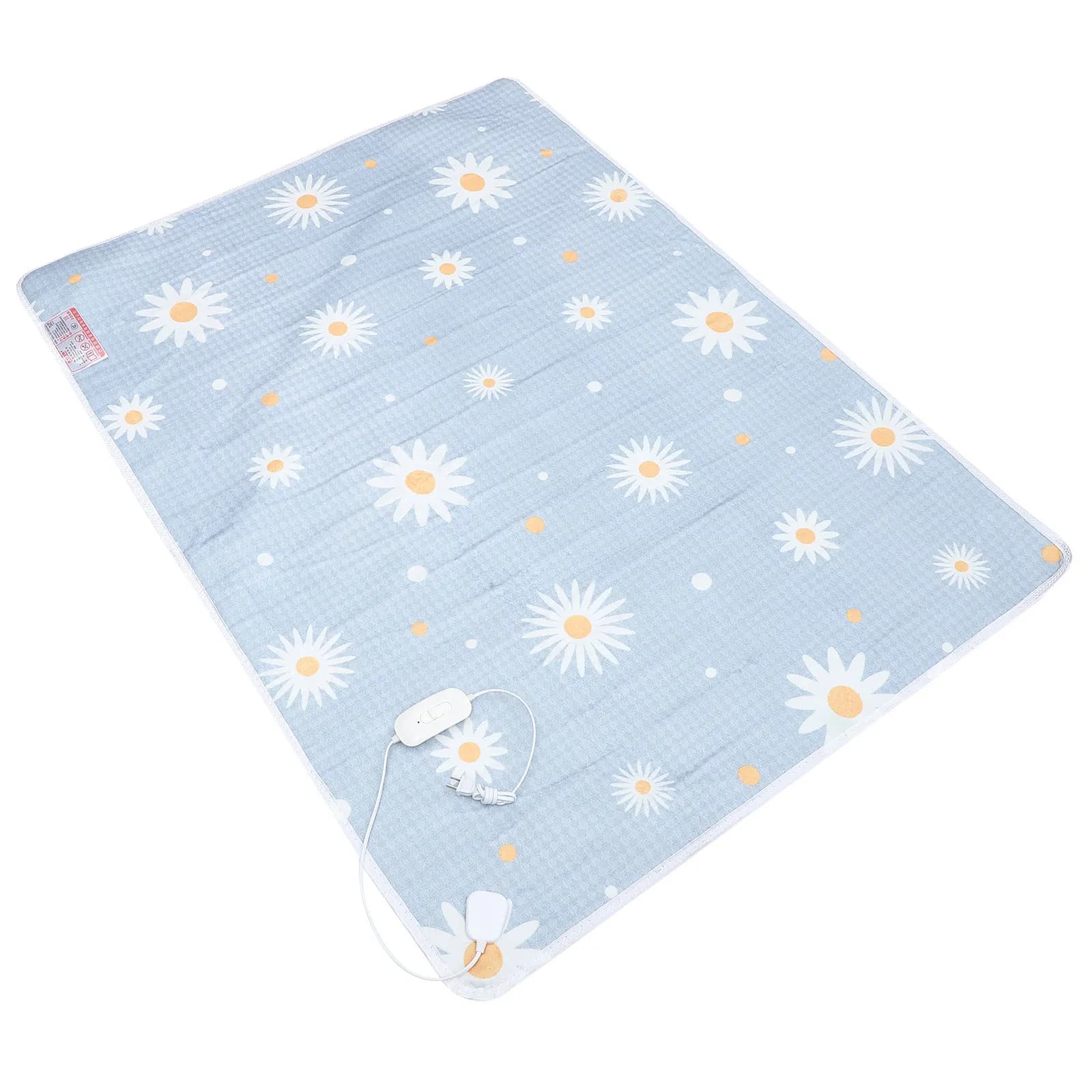 Coperta Elettrica Doppia 145x110cm con Motivo Floreale, Calda e Traspirante per Casa, Campeggio e Escursionismo, Leggera, 220V