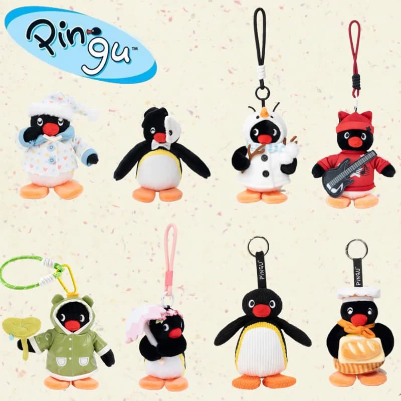 Pingu Animated Character Series Cartoon Cute Plush Animal Doll Backpack Pendant Decoration Trendy Toys Peripheral Surprise Gift