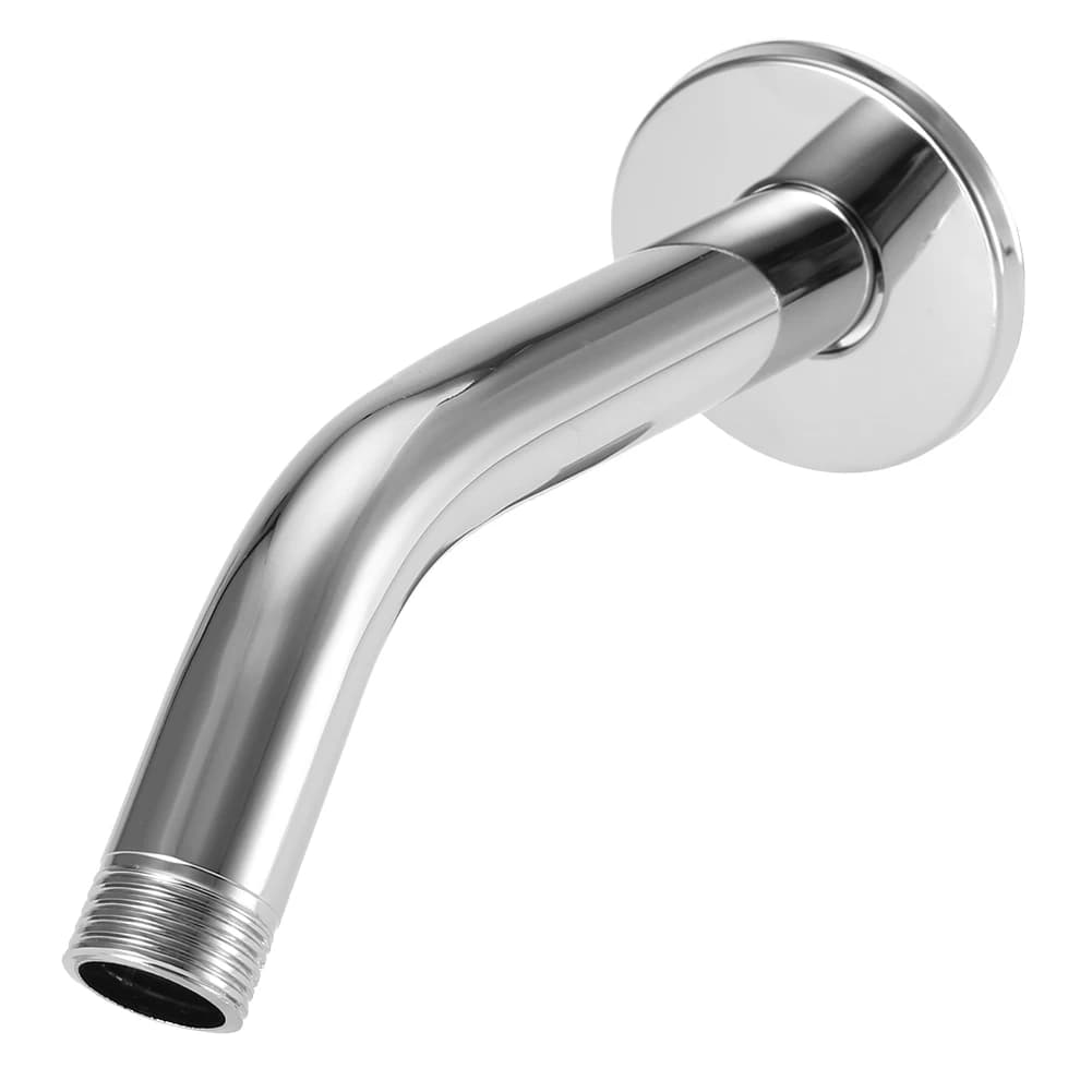6in Stainless Steel Round Top Shower Arm Shower Head Extension Pipe Wall Mount for Bathroom Ceiling Shower Head G 1/2"