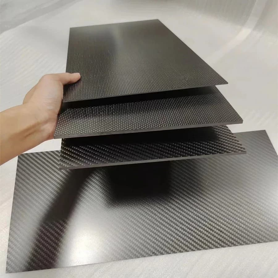 Foglio di piastra in fibra di carbonio completa 245x395mm Pannello di bordo in carbonio ad alta resistenza 3K Varie opzioni di spessore 0,5 mm-5 mm per fai da te e artigianato