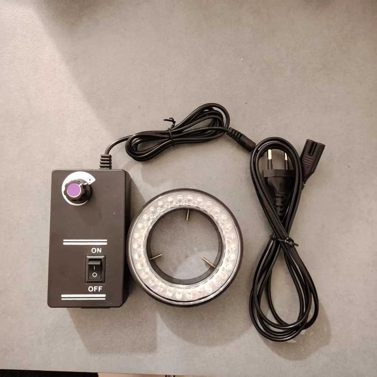 1PC 390~405nm 60PCS LED UV Microscope Luminous Ring Purple Color 90V-260V ring lamp for microscope lighting