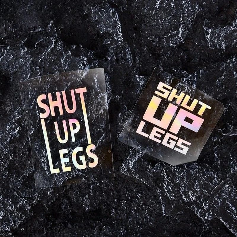 SHUT UP LEGS Adesivi per bici per telaio della bicicletta Decalcomanie in vinile per tubo superiore per accessori bici decorativi impermeabili per biciclette MTB