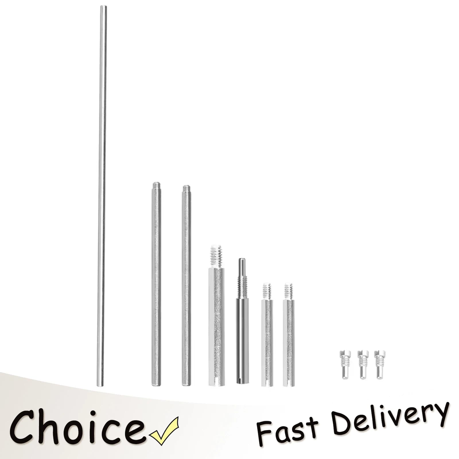 10Pcs Piccolo Repair Parts Set Steel Shaft Screw Repair Tools Woodwind Instrument Repair Maintenance Kit Short Flute Parts