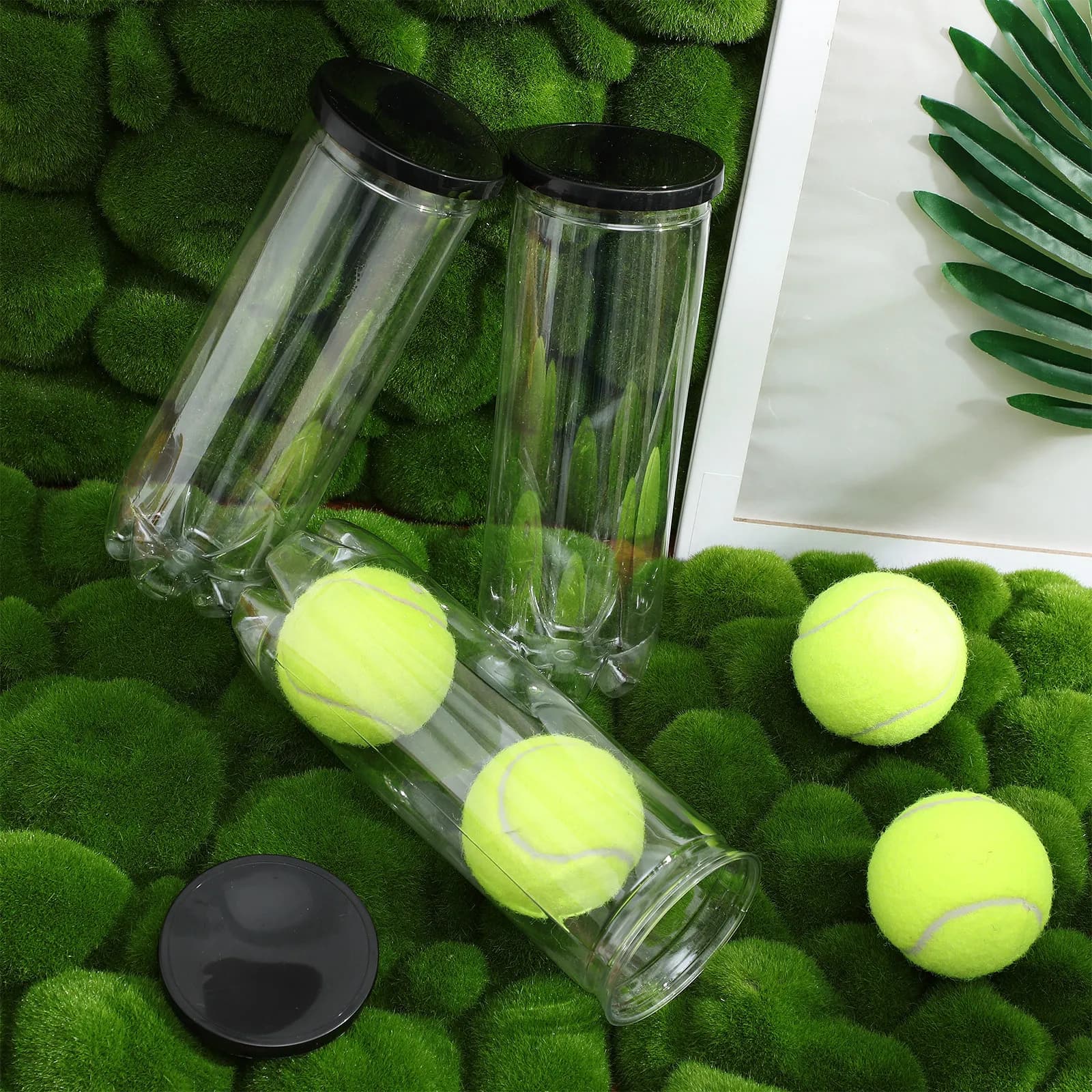 Contenitore multifunzione per palline da tennis, 3 pezzi, contenitore portatile trasparente per palline da tennis, organizer per articoli sportivi