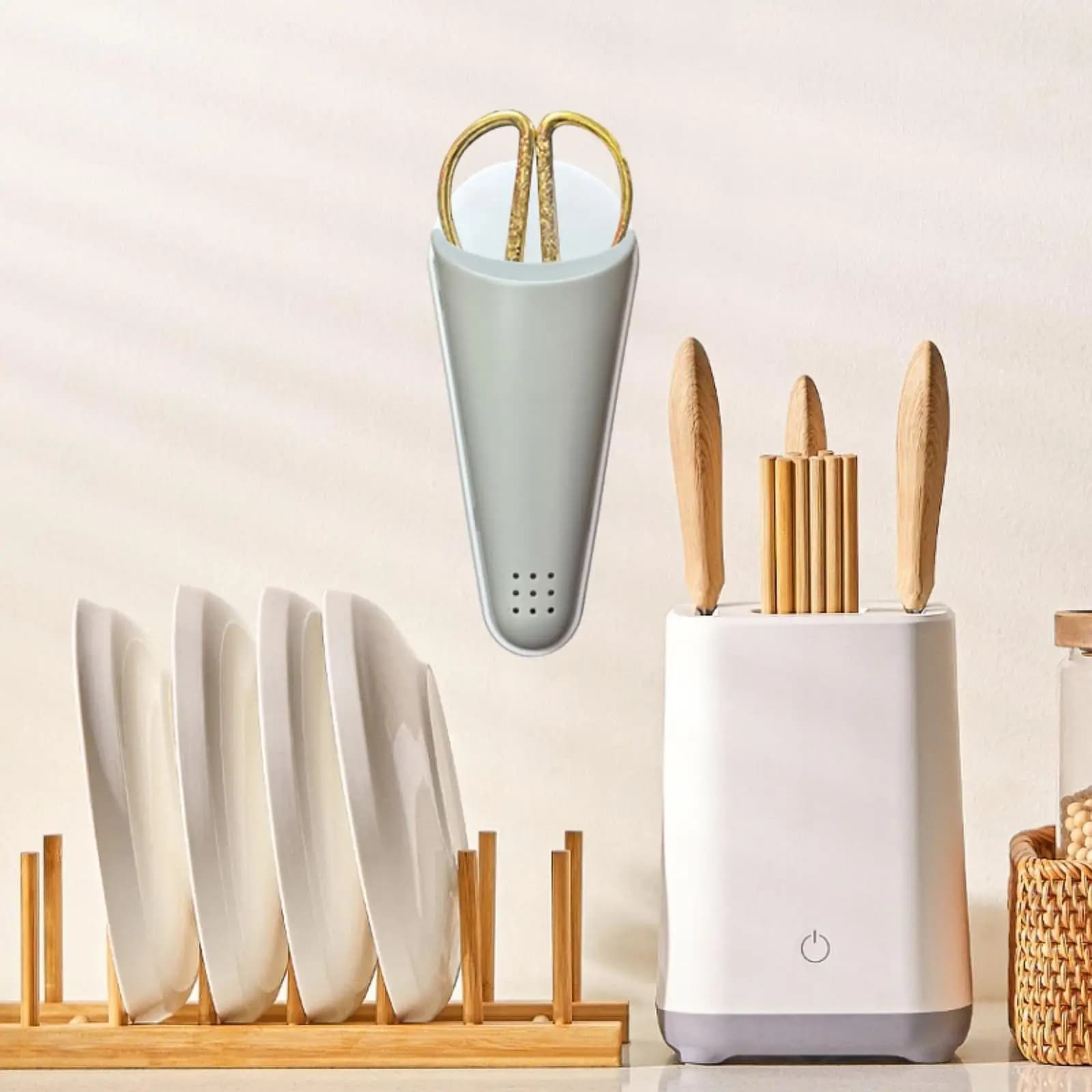 Kitchen Scissor Storage Rack Protective Cover Household Scissor Organizer Large Scissor Rack for Kitchens