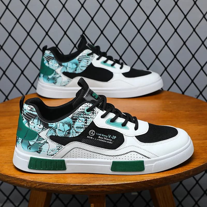 Scarpe basse da uomo di tendenza Scarpe casual basse da uomo in pelle traspirante estiva Moda uomo Scarpe sportive da jogging Sneakers Tenis Masculino