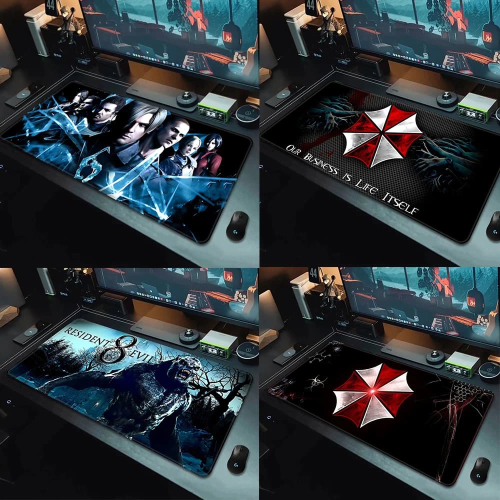 Hot Film Residents Evils Mousepad Stampa HD Giocatori di computer Bordo di bloccaggio Tappetino per mouse antiscivolo XXL90x40cm Tastiera PC Tappetino da scrivania