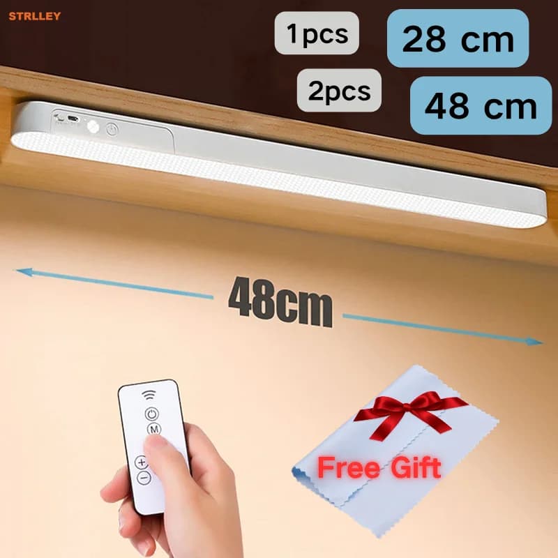 48/28cm 1-2PCS Eye-care Table Lamp LED Light Bar Rechargeable Wirless Desk Reading Lamp Night Light for Bedside Kitchen Cabinet