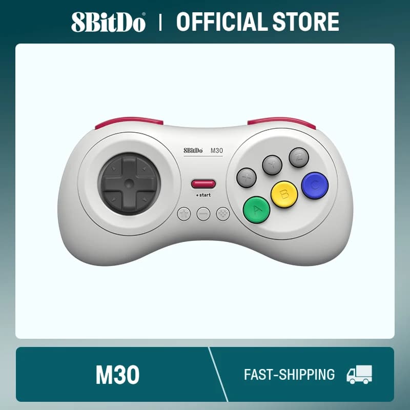 Gamepad Bluetooth 8Bitdo M30 for Nintendo Switch PC macOS and Android with Sega Genesis Mega Drive style