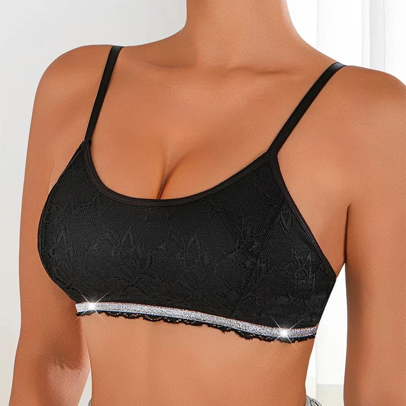 1 pz Reggiseno Donna Sexy in Pizzo Stile Moda 2026 Senza Ferretto Coppe 3/4 Lingerie Traspirante Comoda