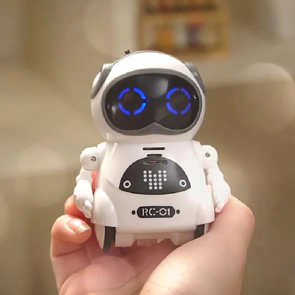 Pocket Emo Robot Parlante Dialogo Interattivo Riconoscimento Vocale Registra Canto Danza Racconto Storia Mini Robot Giocattolo