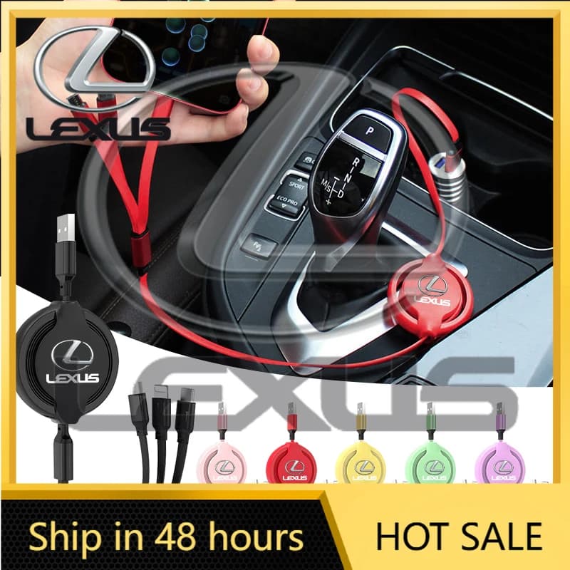 Adesivi per Interni Auto 2026, Caricabatterie Telescopico Tre in Uno per Auto Lexus Fsport ES RX NX LS UX LM LX G