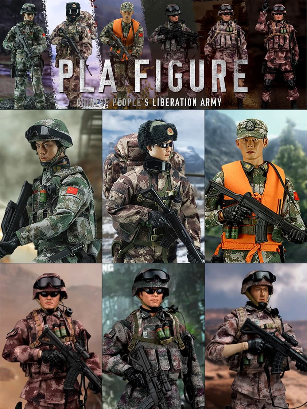 ViiKONDO JY23001 JEU 1/6 Action Figure Moderno Cinese PLA Soldato Giocattolo Esercito Uomini 12 ''Set Completo Realistico Militare Modello Da Collezione
