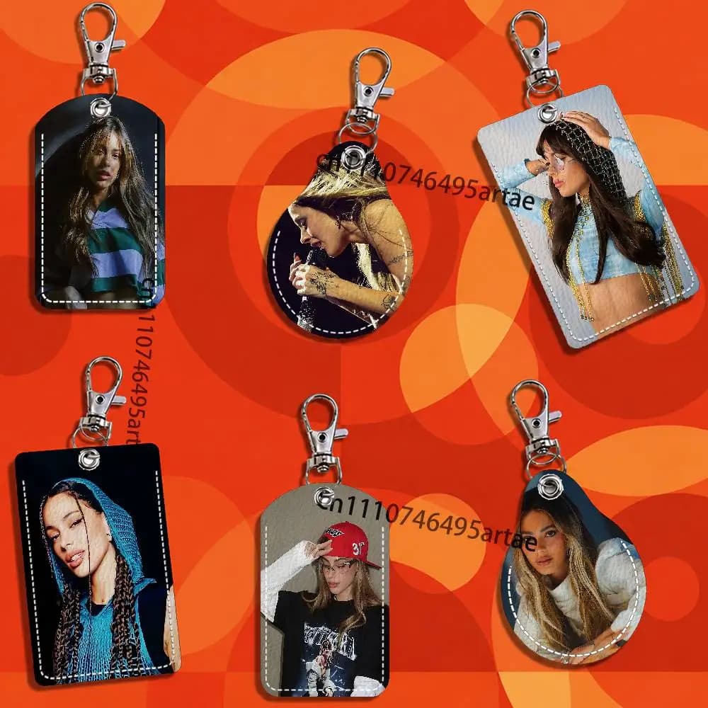 T-Tini S-Stoessel Singer Card Keychain Fashion Pendant Bag ID Door Card Case Bus Card Cute Adult Scratch Resistant
