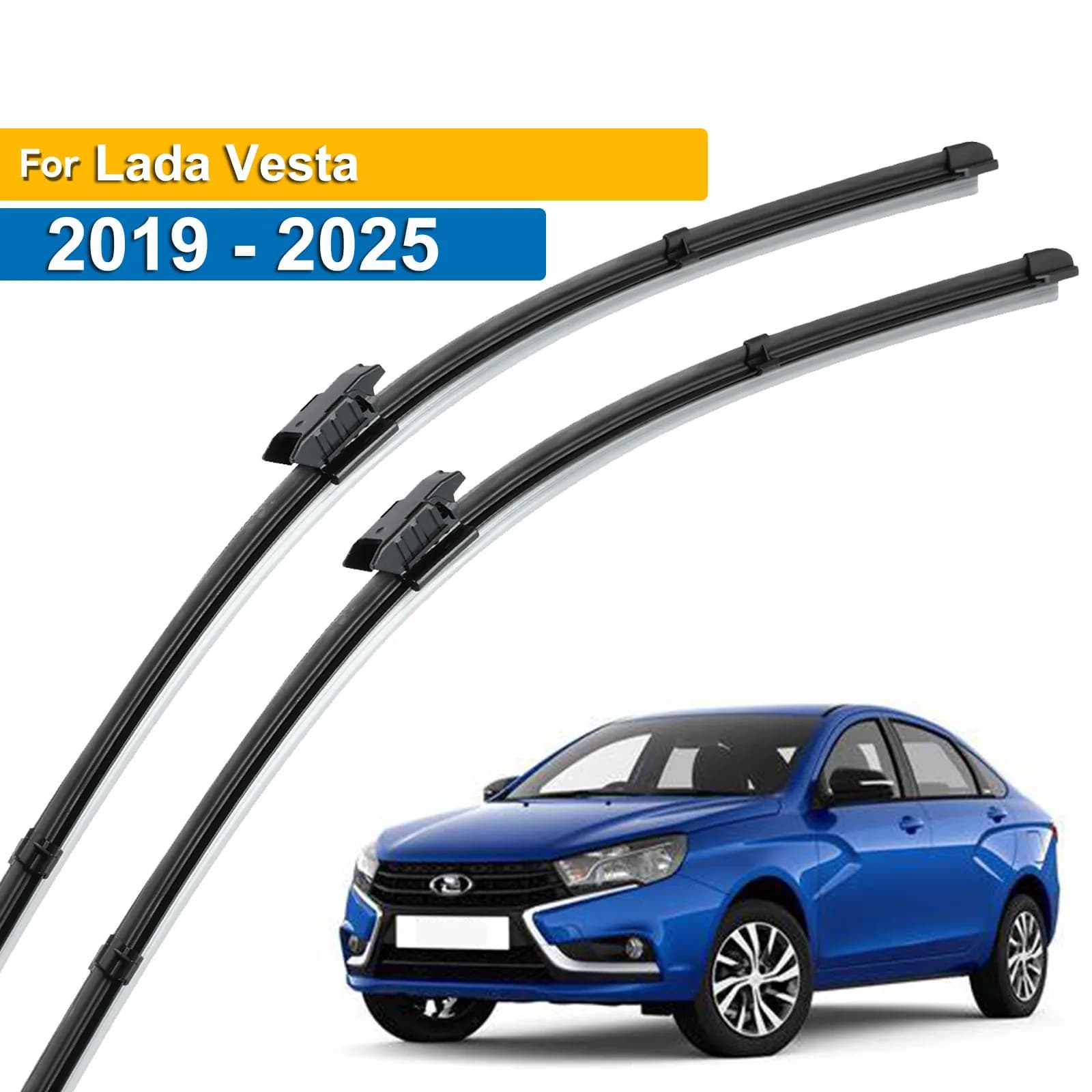 Erick's Wiper LHD Front Wiper Blades For Lada Vesta 2019 - 2025 Windshield Windscreen Clean Window Car Rain Brushes 24"+18"