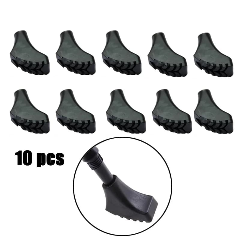 10 pieces Rubber Walking Stick Crutch Tip Cane Poles Tip Hiking Trekking Pole Head Cover Replacement Tips For Hiking Climbing