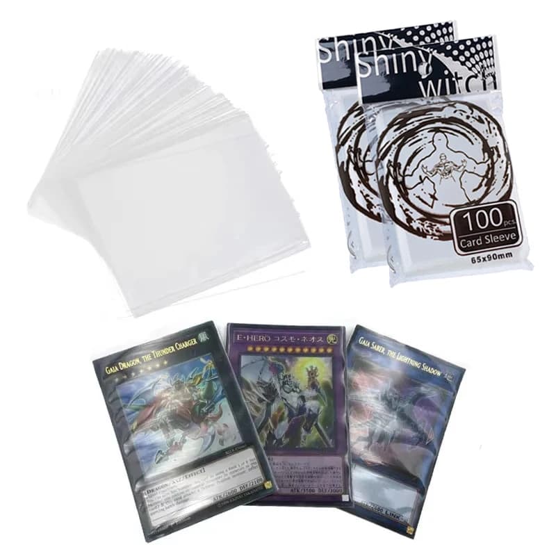 200 pz (2 Confezioni) 65*90mm Custodia per carte Carte Protector Magic Killers of Three Kingdom Football Star Card Giochi da tavolo trasparenti