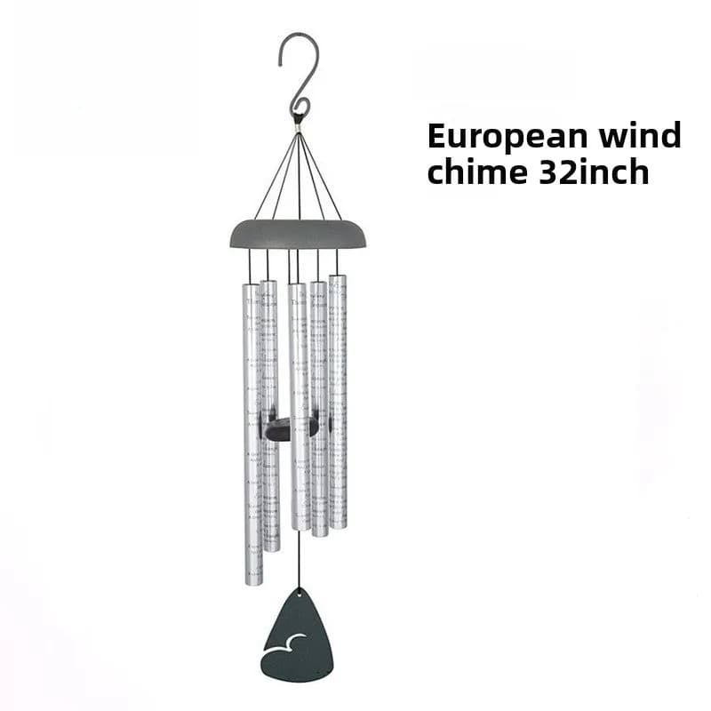 Metal Aluminum Tube Music Wind Chime 32-inch Decorative Pendants Meditation Sound Therapy Relaxation Percussion Instruments