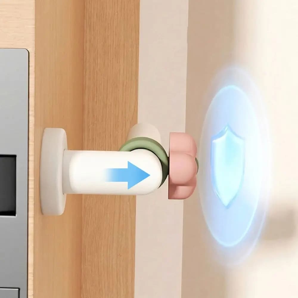 Protezione per Maniglia Porta in Silicone, Ammortizzatore Antiurto a Cartone Animato, Silenzioso, Senza Foratura, per Decorazione Camera da Letto