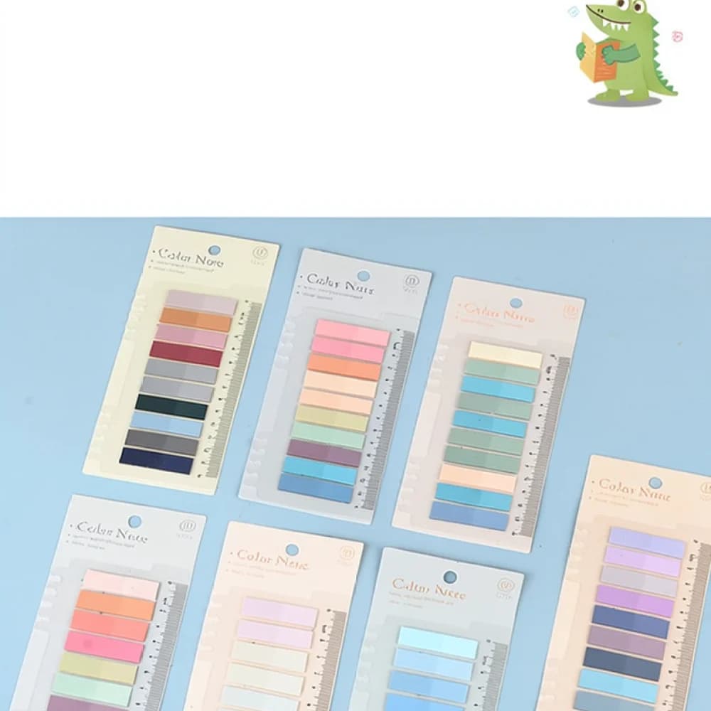 Water Resistant PET Index Tabs Morandi Transparent Sticky Notes For Planner Notebook Journal Marking School Office Tools