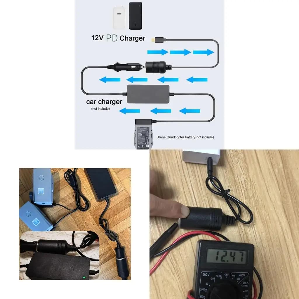 USB Converter Plug to DC12V 36W Car Cigarette Adapter Cable 33cm Length
